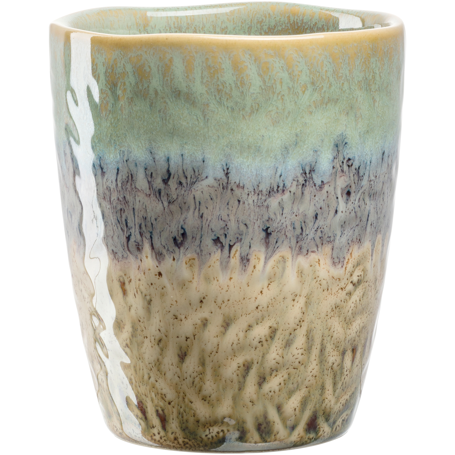 Keramikbecher MATERA 300 ml grün/anthrazit/beige